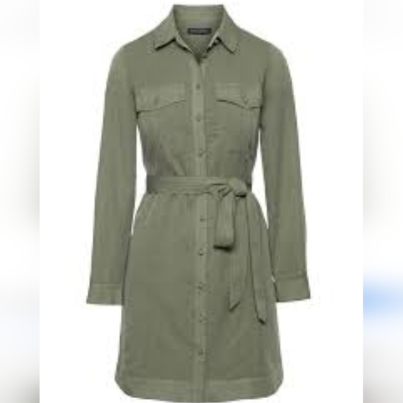 Banana Republic Utility Shirt Dress Size 6 - Picture 2 of 6